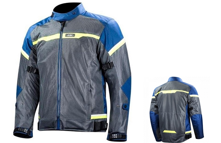 CHAQUETA LS2 RIVA AZUL GRIS OSCURO H-V AMARILLO S